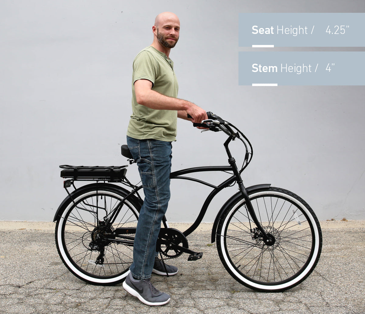 sixthreezero Around the Block Men's 26" 500W 7 Speed Electric Beach Cruiser Bicycle — product view 37