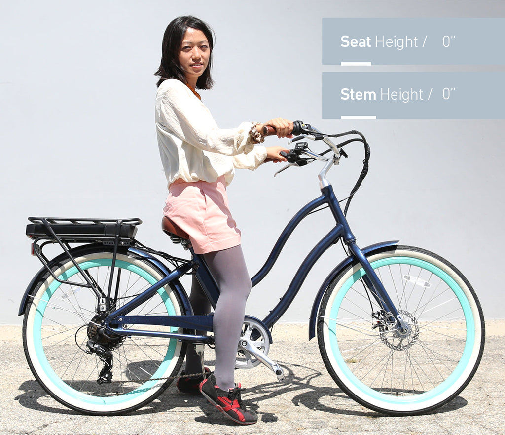 sixthreezero EVRYjourney Women's 26" 500W 7 Speed Electric Hybrid Bicycle — product view 45