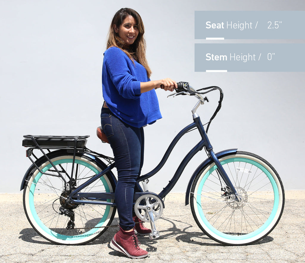 sixthreezero EVRYjourney Women's 26" 500W 7 Speed Electric Hybrid Bicycle — product view 47