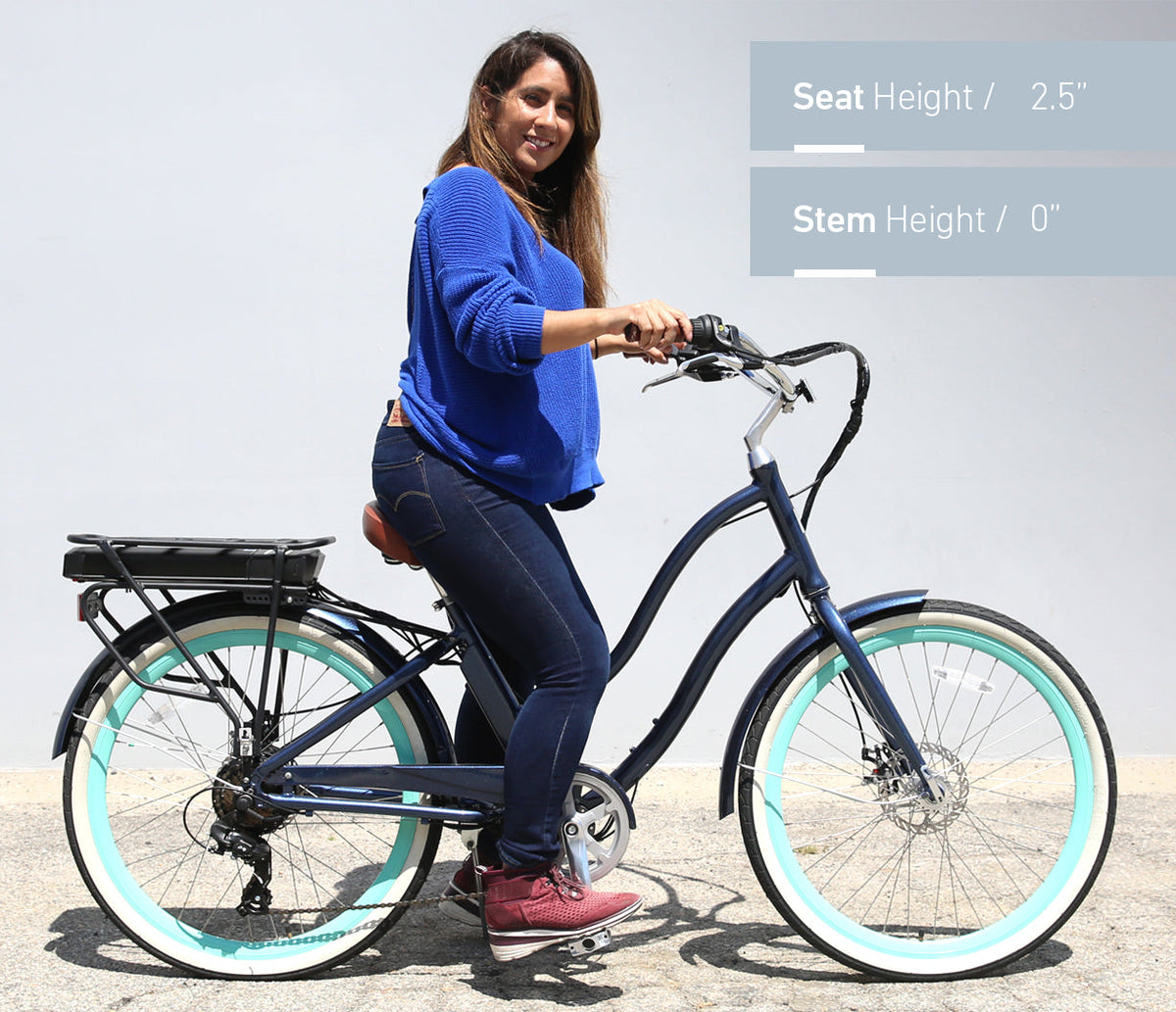 sixthreezero EVRYjourney Women's 26" 500W 7 Speed Electric Hybrid Bicycle — product view 46