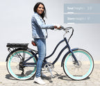 sixthreezero EVRYjourney Women's 26" 500W 7 Speed Electric Hybrid Bicycle — product view 49
