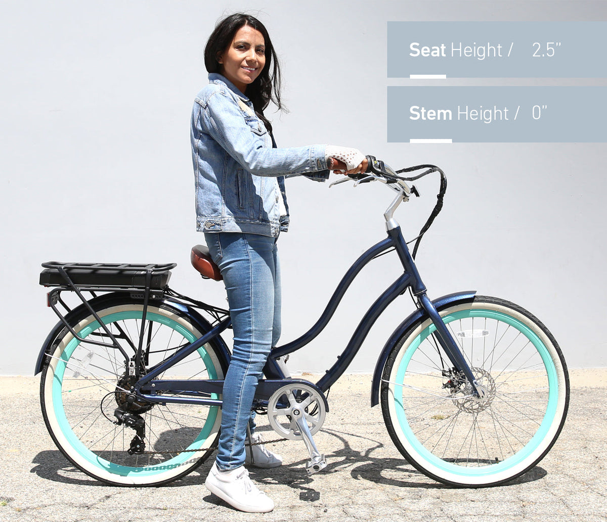 sixthreezero EVRYjourney Women's 26" 500W 7 Speed Electric Hybrid Bicycle — product view 49