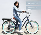 sixthreezero EVRYjourney Women's 26" 500W 7 Speed Electric Hybrid Bicycle — product view 48