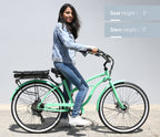sixthreezero Around the Block Women's 26" 500W 7 Speed Electric Beach Cruiser Bicycle — product view 39