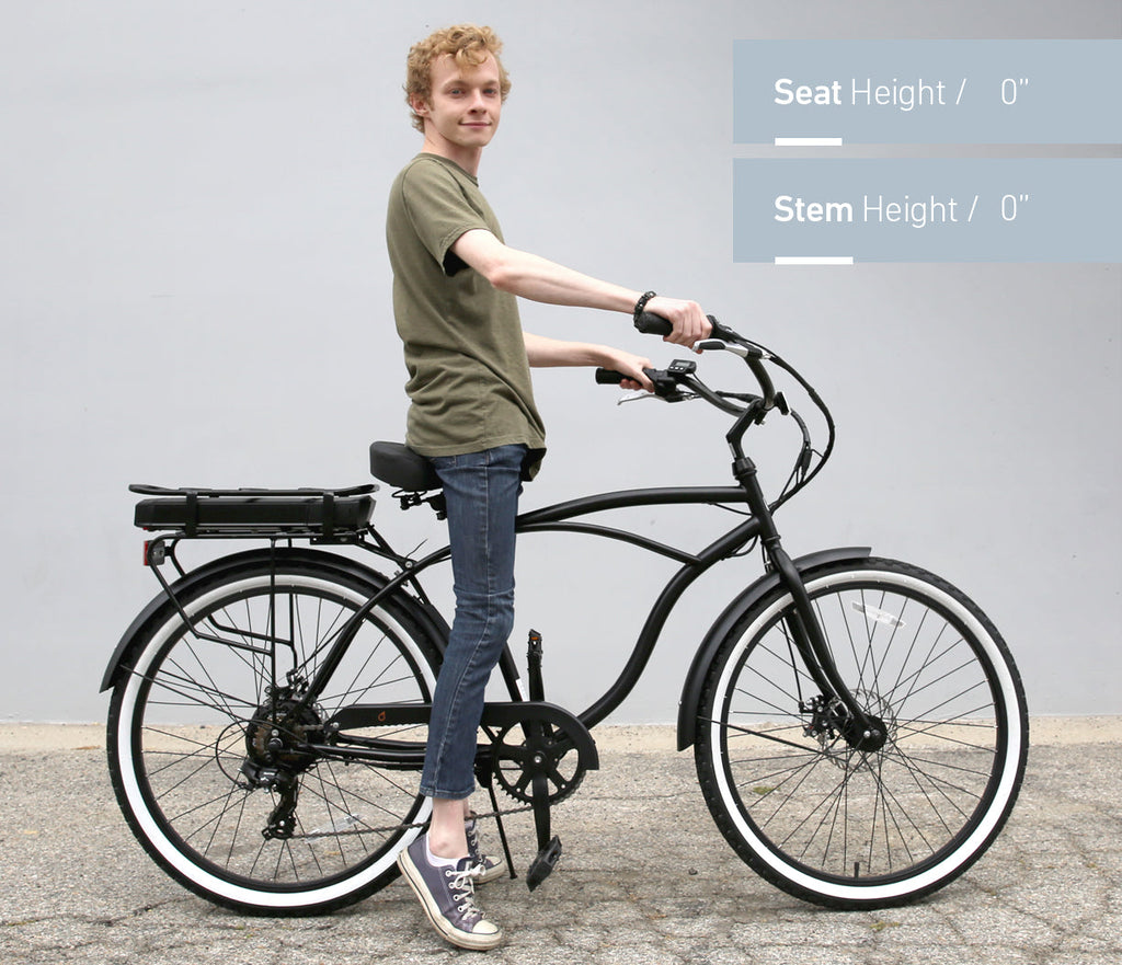 sixthreezero Around the Block Men's 26" 500W 7 Speed Electric Beach Cruiser Bicycle — product view 23
