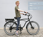sixthreezero Around the Block Men's 26" 500W 7 Speed Electric Beach Cruiser Bicycle — product view 23