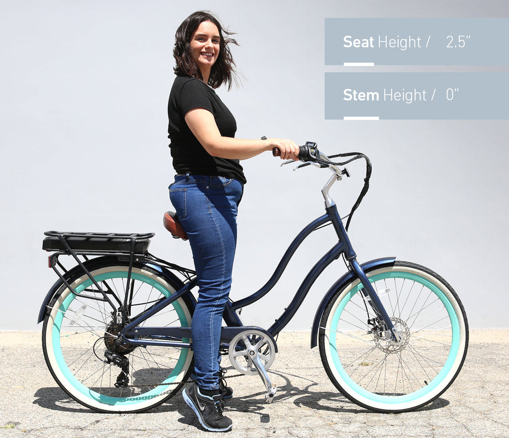 sixthreezero EVRYjourney Women's 26" 500W 7 Speed Electric Hybrid Bicycle — product view 51