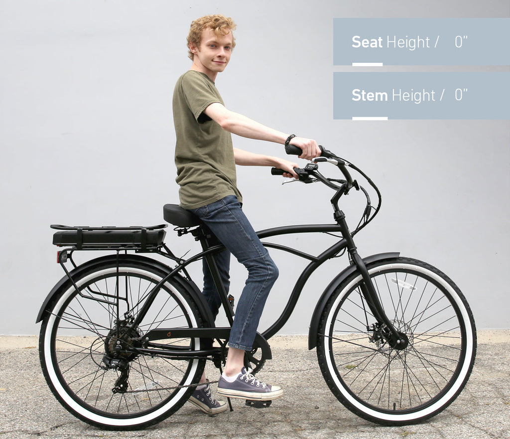 sixthreezero Around the Block Men's 26" 500W 7 Speed Electric Beach Cruiser Bicycle — product view 22