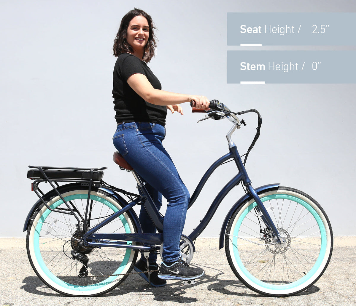 sixthreezero EVRYjourney Women's 26" 500W 7 Speed Electric Hybrid Bicycle — product view 50