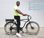sixthreezero Around the Block Men's 26" 500W 7 Speed Electric Beach Cruiser Bicycle — product view 25