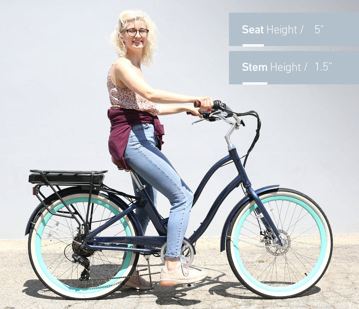 sixthreezero EVRYjourney Women's 26" 500W 7 Speed Electric Hybrid Bicycle — product view 52