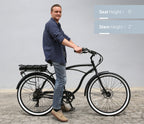 sixthreezero Around the Block Men's 26" 500W 7 Speed Electric Beach Cruiser Bicycle — product view 27