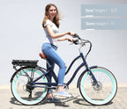 sixthreezero EVRYjourney Women's 26" 500W 7 Speed Electric Hybrid Bicycle — product view 56