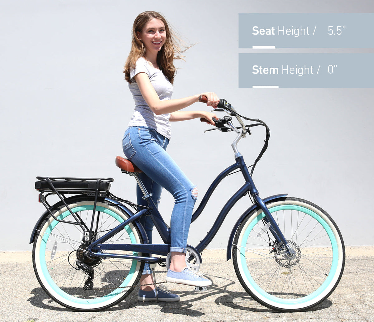 sixthreezero EVRYjourney Women's 26" 500W 7 Speed Electric Hybrid Bicycle — product view 56