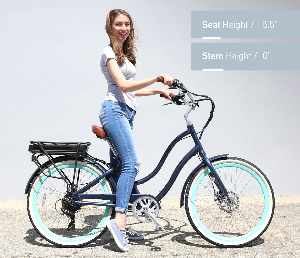 sixthreezero EVRYjourney Women's 26" 500W 7 Speed Electric Hybrid Bicycle — product view 57