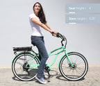sixthreezero Around the Block Women's 26" 500W 7 Speed Electric Beach Cruiser Bicycle — product view 50