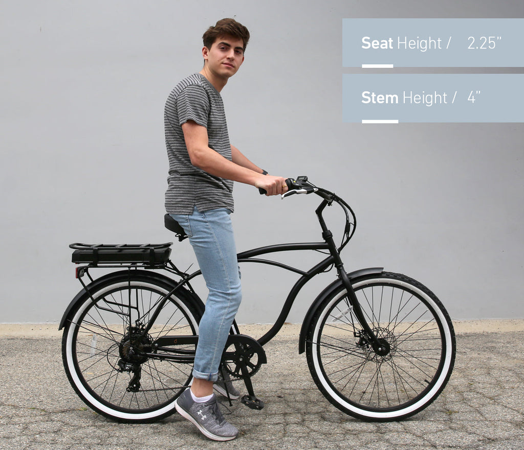 sixthreezero Around the Block Men's 26" 500W 7 Speed Electric Beach Cruiser Bicycle — product view 33