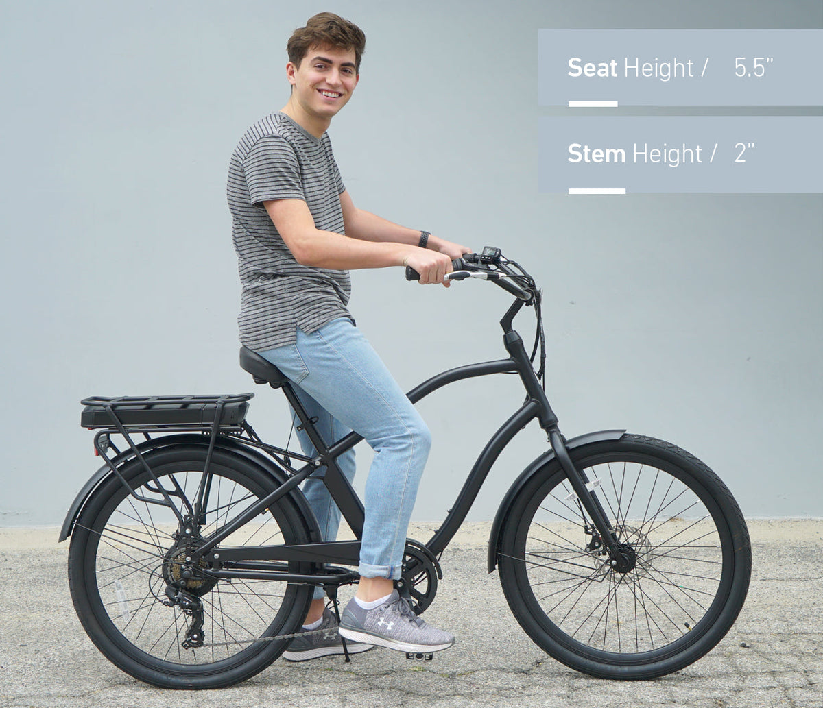 sixthreezero EVRYjourney Men's 26" 500W 7 Speed Electric Hybrid Bicycle — product view 34
