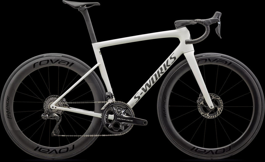 S-Works Tarmac SL8 - Shimano Dura-Ace Di2 (2024) — Satin Fog Tint / Green Ghost Pearl / Red Ghost Pearl Fade — side view