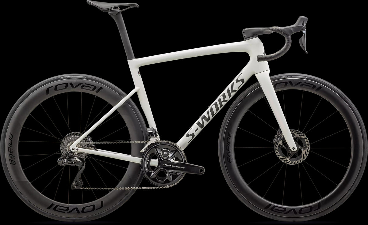 S-Works Tarmac SL8 - Shimano Dura-Ace Di2 (2024) — Satin Fog Tint / Green Ghost Pearl / Red Ghost Pearl Fade — side view