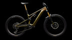 S-Works Turbo Levo 4 (2026) — Gloss Laurel Green / Burnt Gold / Chrome — side view