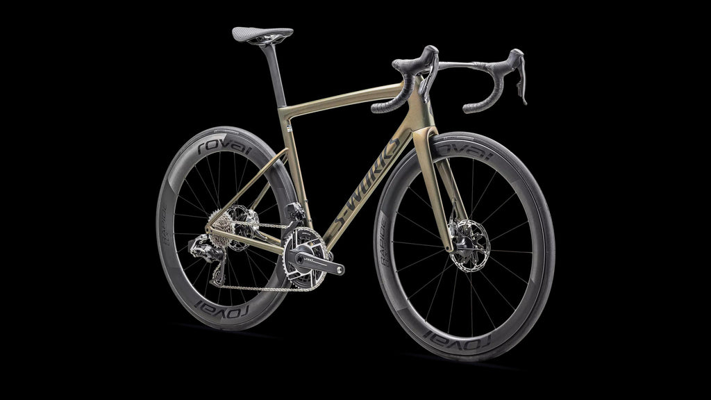 S-Works Tarmac SL8 – SRAM RED AXS (2025) — Gloss Cypress Metallic/Magenta to Gold Pearl/Satin Black Metallic — detail 20