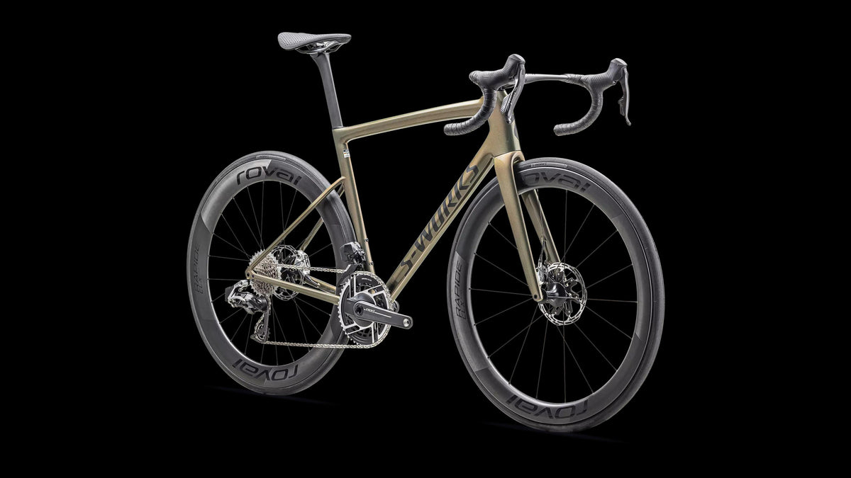 S-Works Tarmac SL8 – SRAM RED AXS (2025) — Gloss Cypress Metallic/Magenta to Gold Pearl/Satin Black Metallic — detail 20