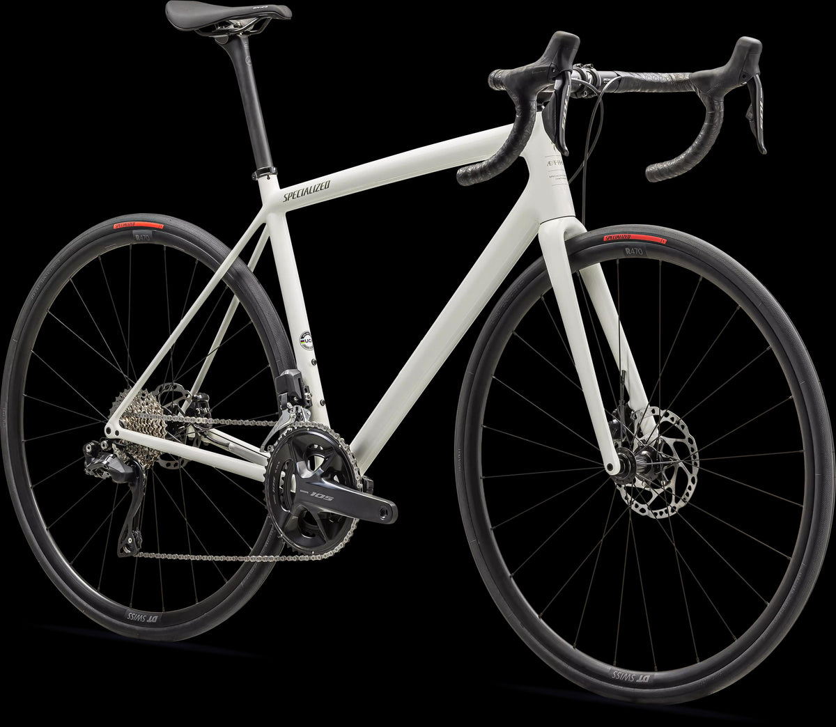 Aethos Comp - Shimano 105 Di2 (2024) — Gloss Dune White Metallic Spruce — detail 20
