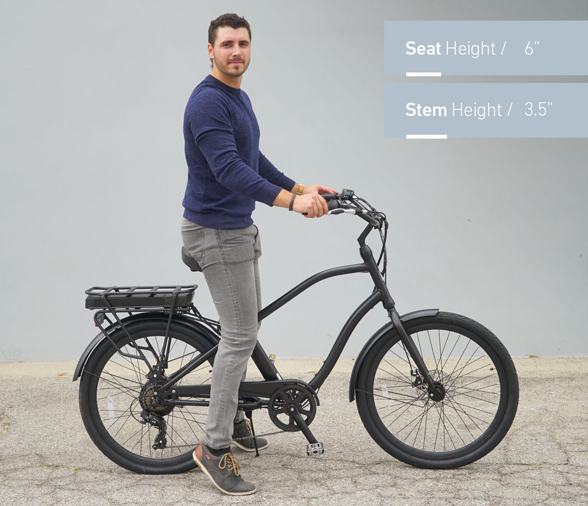 sixthreezero EVRYjourney Men's 26" 500W 7 Speed Electric Hybrid Bicycle — product view 41
