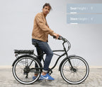 sixthreezero Around the Block Men's 26" 500W 7 Speed Electric Beach Cruiser Bicycle — product view 40