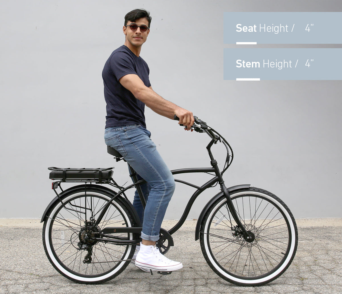 sixthreezero Around the Block Men's 26" 500W 7 Speed Electric Beach Cruiser Bicycle — product view 42