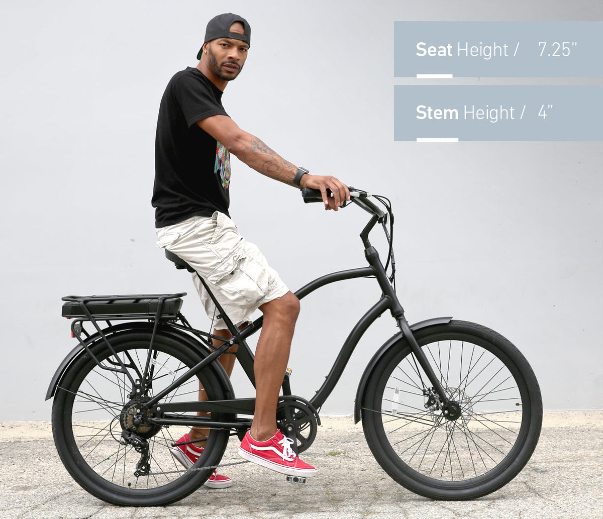 sixthreezero EVRYjourney Men's 26" 500W 7 Speed Electric Hybrid Bicycle — product view 46