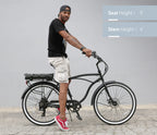 sixthreezero Around the Block Men's 26" 500W 7 Speed Electric Beach Cruiser Bicycle — product view 45