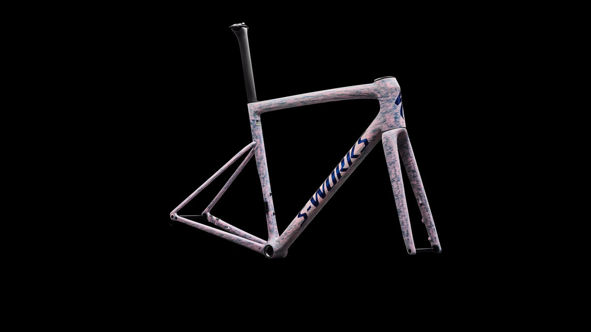 S-Works Tarmac SL8 Frameset - FACT 12r Carbon (2026) — Gloss Dolomite Metallic / Directional Brush / Blue Majesty Metallic — detail 50