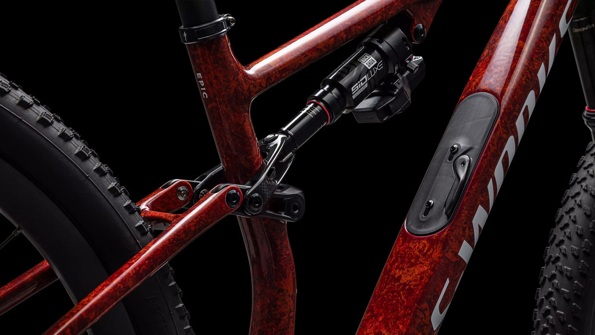 S-Works Epic 8 - SRAM XX SL AXS, RockShox Ultimate Flight Attendant (2026) — Gloss Fiery Red Dry Impasto / Metallic White Silver — detail 140