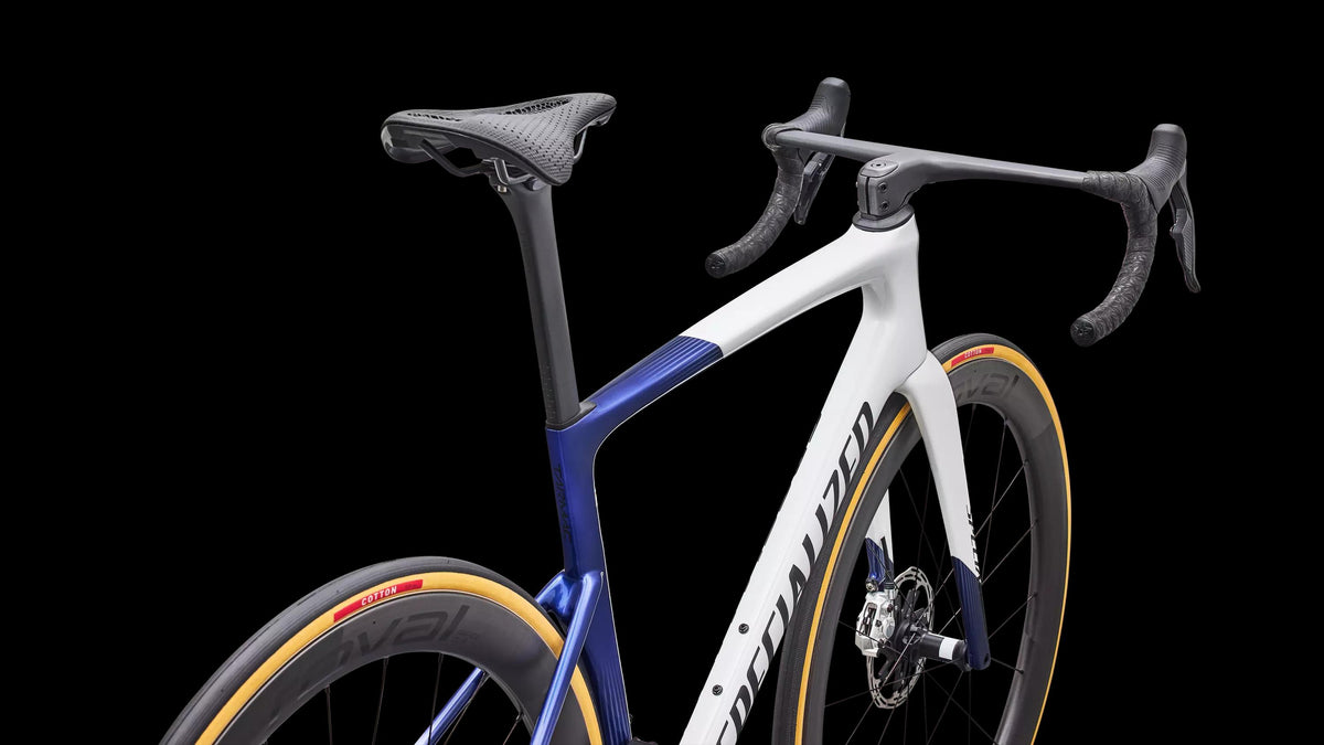 Tarmac SL9 S-Level - SRAM RED AXS (2027) — Gloss White / Majesty Blue Metallic / Black — detail 40