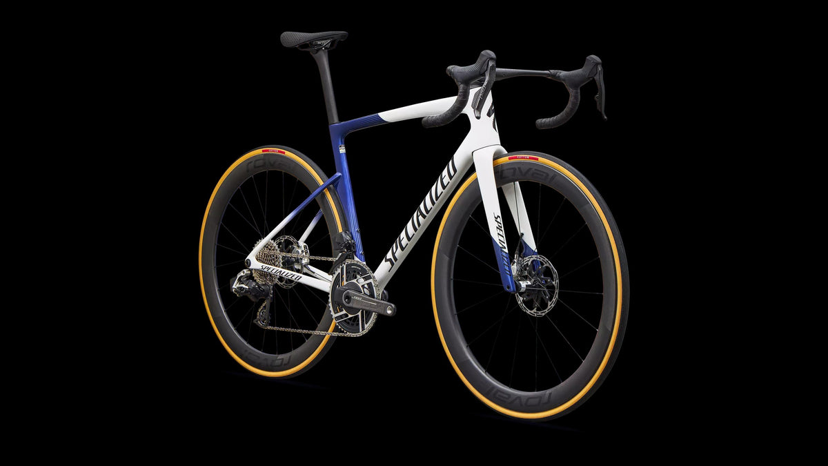 Tarmac SL9 S-Level - SRAM RED AXS (2027) — Gloss White / Majesty Blue Metallic / Black — detail 20