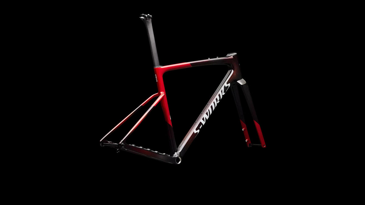 S-Works Crux 5 Frameset - FACT 12r Carbon (2027) — Cayenne Metallic/Red Tint/White Silver Metallic — detail 60