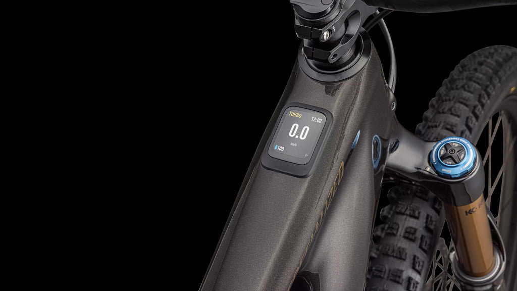 Turbo Levo 4 Pro (2026) — Gloss Metallic Obsidian / Burnt Gold Metallic — detail 90