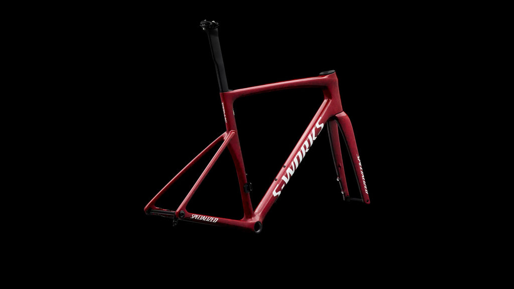 S-Works Tarmac SL9 Frameset - FACT 12r Carbon (2027) — Gloss Vivid Red / Tarmac Black / White Silver Metallic — detail 80