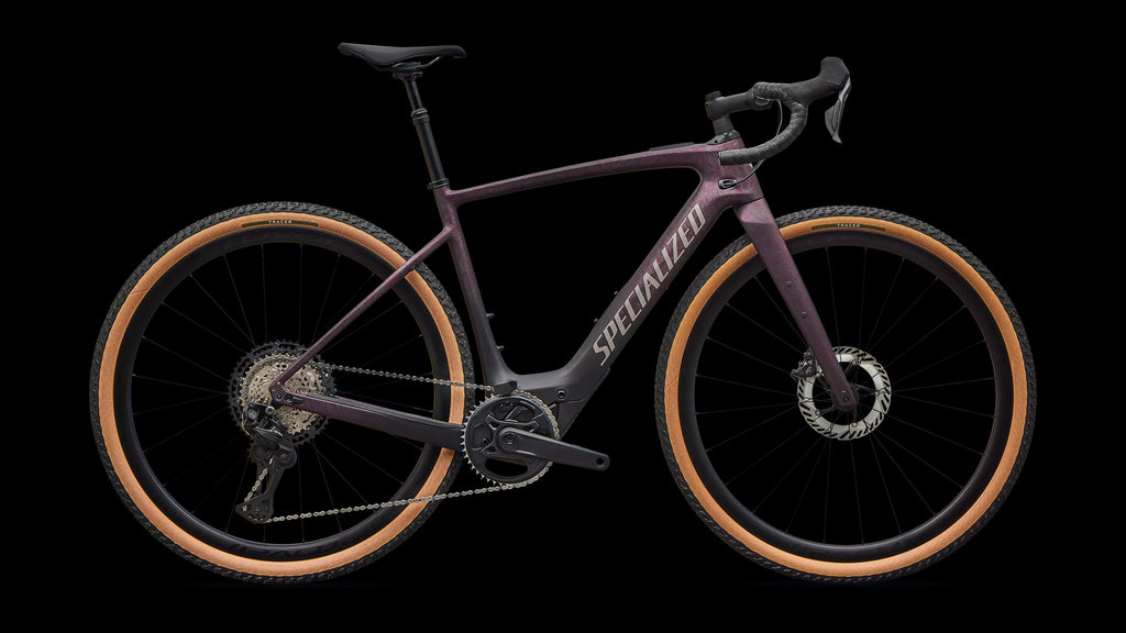 Turbo Creo 2 Expert - Shimano GRX Di2 (2026) — Satin Nebula Metallic/Bordeaux Metallic Dry Impasto/Desert Metallic — side view