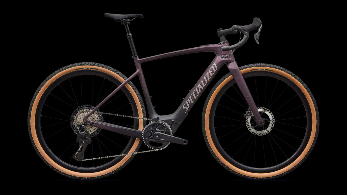 Turbo Creo 2 Expert - Shimano GRX Di2 (2026) — Satin Nebula Metallic/Bordeaux Metallic Dry Impasto/Desert Metallic — side view