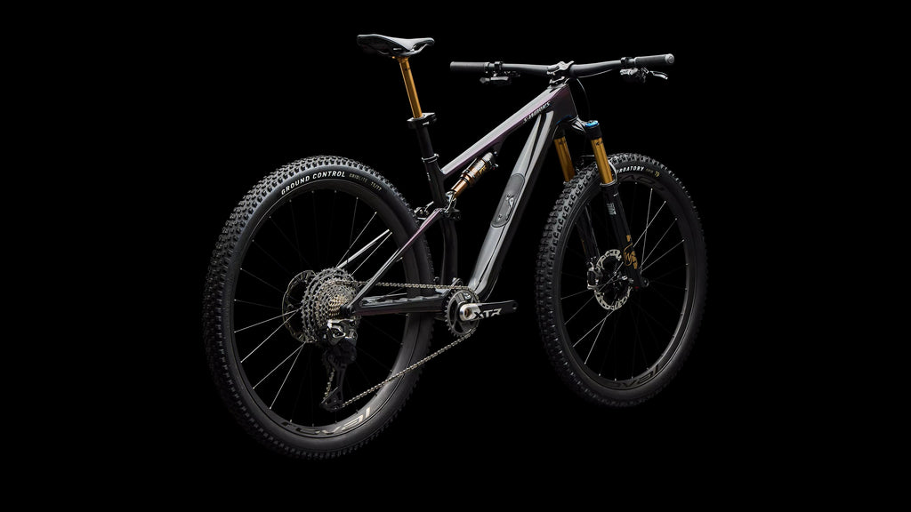 S-Works Epic 8 EVO - Shimano XTR Di2, FOX Factory (2026) — Gloss Carbon / Green to Purple Viavi Fade / Brushed Liquid Metal — detail 100