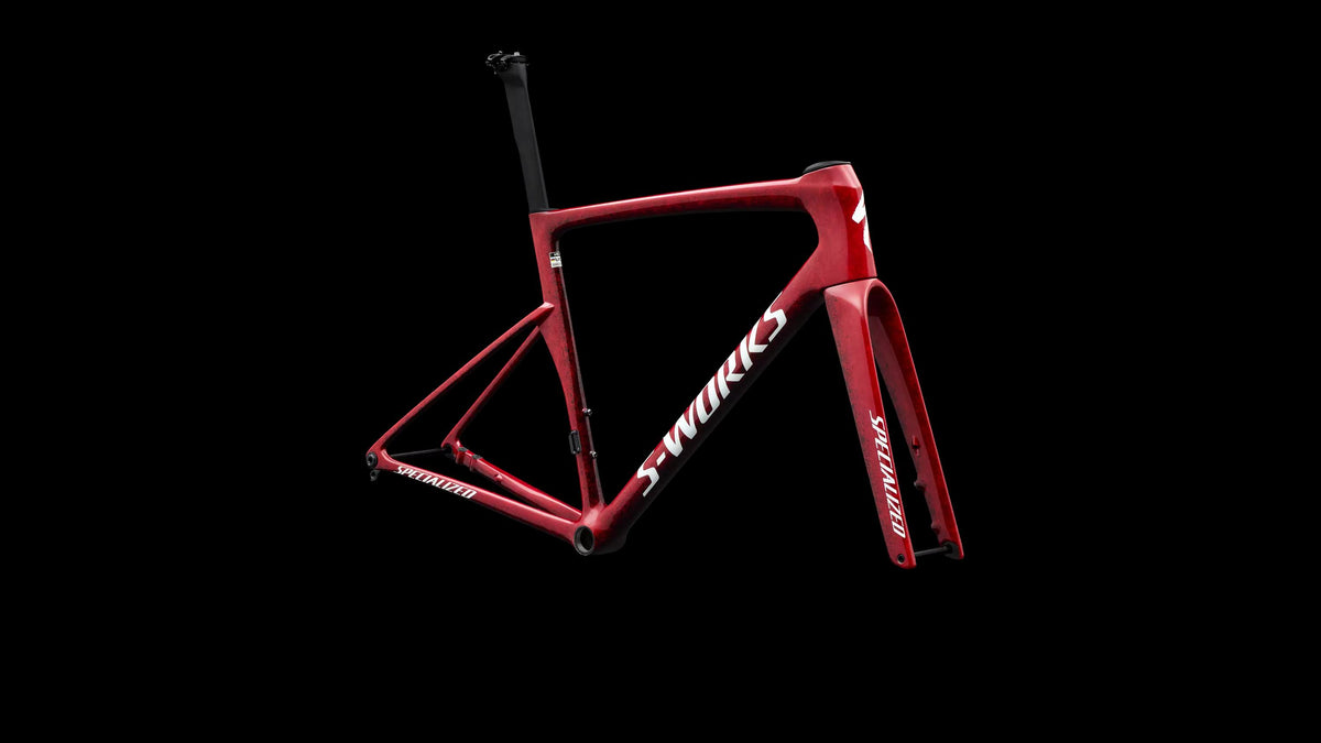 S-Works Tarmac SL9 Frameset - FACT 12r Carbon (2027) — Gloss Vivid Red / Tarmac Black / White Silver Metallic — detail 70