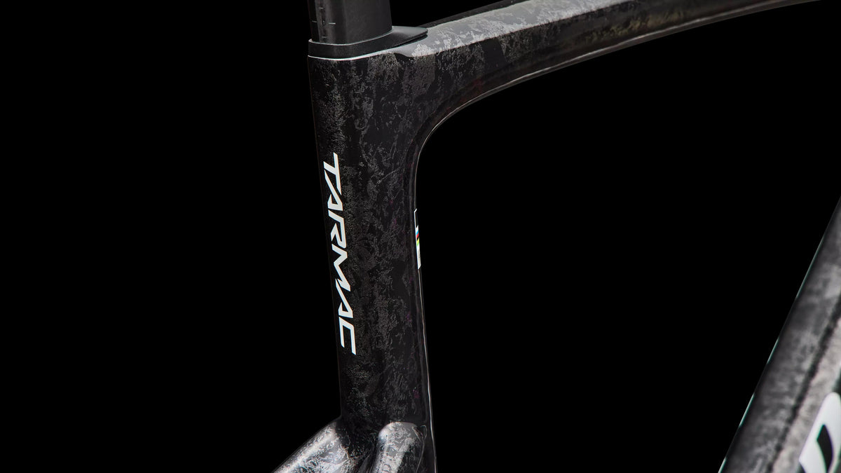 S-Works Tarmac SL9 Frameset - FACT 12r Carbon (2027) — Gloss Carbon / Red To Blue Pearl / White — detail 90
