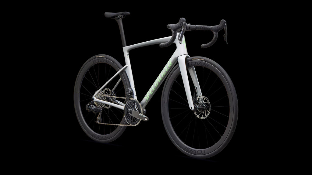 Tarmac SL9 Expert - SRAM Force AXS (2027) — Gloss Silver Dust / Powder Lime — detail 20