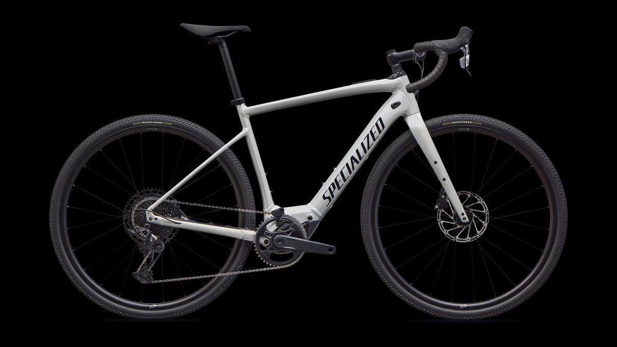 Turbo Creo 2 Comp E5 - SRAM Apex Eagle (2026) — Gloss Dolomite Metallic / Dark Navy Metallic — side view