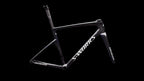 S-Works Tarmac SL9 Frameset - FACT 12r Carbon (2027) — Gloss Carbon / Red To Blue Pearl / White — side view