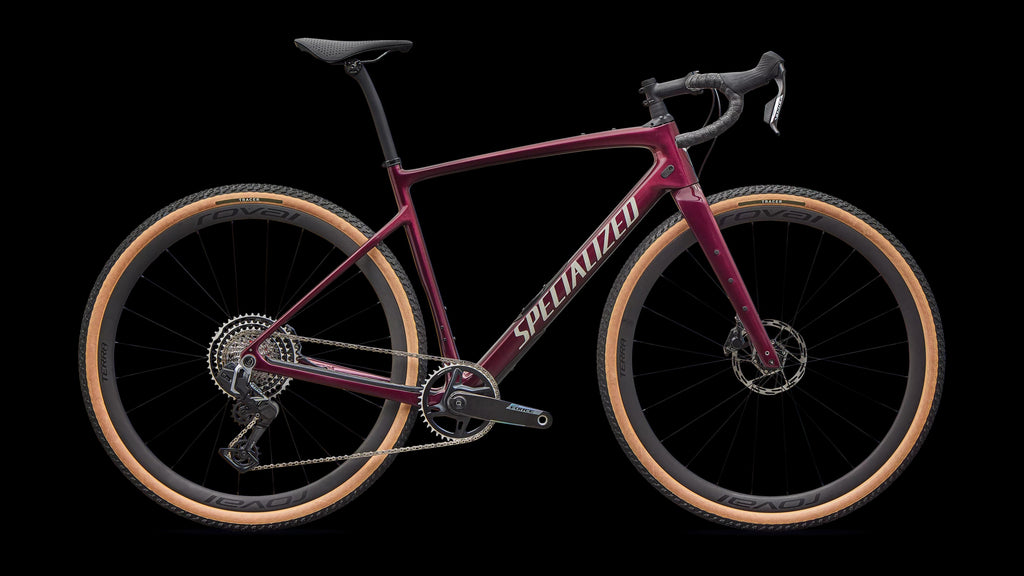 Diverge 4 Pro - SRAM Force XPLR (2026) — Bordeaux Metallic/Pearl/Dolomite — side view