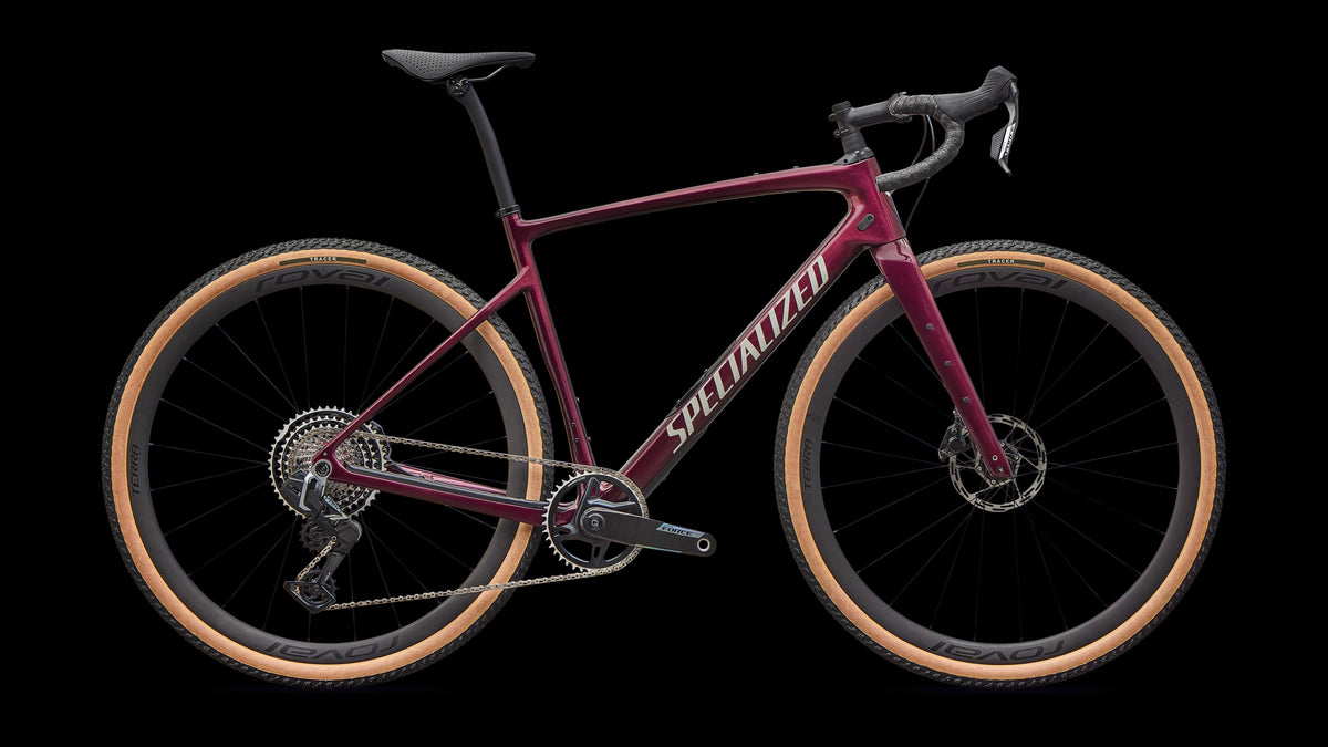 Diverge 4 Pro - SRAM Force XPLR (2026) — Bordeaux Metallic/Pearl/Dolomite — side view
